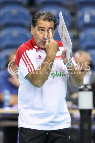 13.08.2017 KRAKOW (TAURON ARENA) <br />XV MEMORIAL HUBERTA JERZEGO WAGNERA <br />MECZ POLSKA - ROSJA ( MATCH POLAND - RUSSIA ) <br />N/Z FERDINANDO DE GIORGI - I TRENER ( HEAD COACH ) SYLWETKA <br /> 