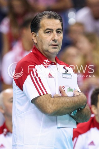  13.08.2017 KRAKOW (TAURON ARENA) <br />XV MEMORIAL HUBERTA JERZEGO WAGNERA <br />MECZ POLSKA - ROSJA ( MATCH POLAND - RUSSIA ) <br />N/Z FERDINANDO DE GIORGI - I TRENER ( HEAD COACH )  SYLWETKA <br /> 