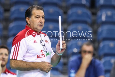  13.08.2017 KRAKOW (TAURON ARENA) <br />XV MEMORIAL HUBERTA JERZEGO WAGNERA <br />MECZ POLSKA - ROSJA ( MATCH POLAND - RUSSIA ) <br />N/Z FERDINANDO DE GIORGI - I TRENER ( HEAD COACH ) SYLWETKA <br /> 