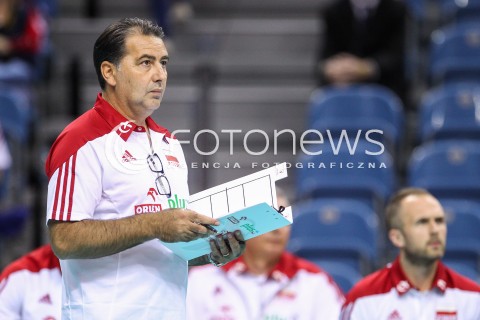  13.08.2017 KRAKOW (TAURON ARENA) <br />XV MEMORIAL HUBERTA JERZEGO WAGNERA <br />MECZ POLSKA - ROSJA ( MATCH POLAND - RUSSIA ) <br />N/Z FERDINANDO DE GIORGI - I TRENER ( HEAD COACH ) SYLWETKA <br /> 