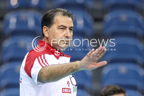  13.08.2017 KRAKOW (TAURON ARENA) <br />XV MEMORIAL HUBERTA JERZEGO WAGNERA <br />MECZ POLSKA - ROSJA ( MATCH POLAND - RUSSIA ) <br />N/Z FERDINANDO DE GIORGI - I TRENER ( HEAD COACH ) SYLWETKA <br /> 