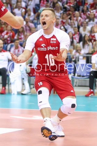  13.08.2017 KRAKOW (TAURON ARENA) <br />XV MEMORIAL HUBERTA JERZEGO WAGNERA <br />MECZ POLSKA - ROSJA ( MATCH POLAND - RUSSIA ) <br />N/Z DAMIAN WOJTASZEK SYLWETKA RADOSC EMOCJE <br /> 