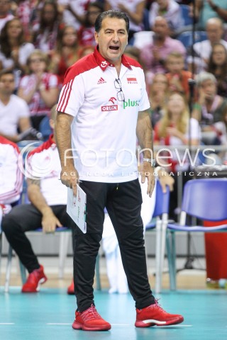  13.08.2017 KRAKOW (TAURON ARENA) <br />XV MEMORIAL HUBERTA JERZEGO WAGNERA <br />MECZ POLSKA - ROSJA ( MATCH POLAND - RUSSIA ) <br />N/Z FERDINANDO DE GIORGI - I TRENER ( HEAD COACH ) SYLWETKA <br /> 