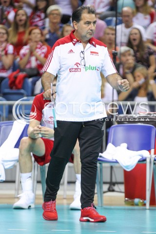  13.08.2017 KRAKOW (TAURON ARENA) <br />XV MEMORIAL HUBERTA JERZEGO WAGNERA <br />MECZ POLSKA - ROSJA ( MATCH POLAND - RUSSIA ) <br />N/Z FERDINANDO DE GIORGI - I TRENER ( HEAD COACH ) SYLWETKA <br /> 