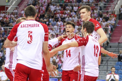  13.08.2017 KRAKOW (TAURON ARENA) <br />XV MEMORIAL HUBERTA JERZEGO WAGNERA <br />MECZ POLSKA - ROSJA ( MATCH POLAND - RUSSIA ) <br />N/Z ALEKSANDER SLIWKA BARTLOMIEJ LEMANSKI RADOSC EMOCJE <br /> 