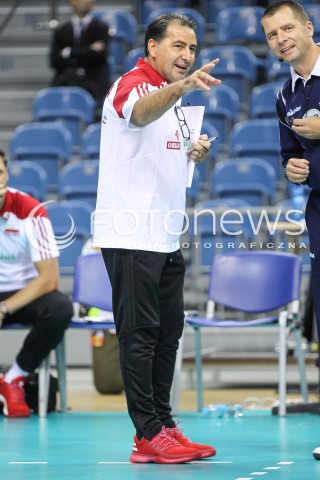  13.08.2017 KRAKOW (TAURON ARENA) <br />XV MEMORIAL HUBERTA JERZEGO WAGNERA <br />MECZ POLSKA - ROSJA ( MATCH POLAND - RUSSIA ) <br />N/Z FERDINANDO DE GIORGI - I TRENER ( HEAD COACH ) SYLWETKA <br /> 