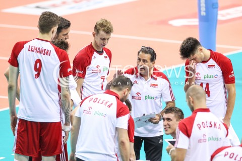  13.08.2017 KRAKOW (TAURON ARENA) <br />XV MEMORIAL HUBERTA JERZEGO WAGNERA <br />MECZ POLSKA - ROSJA ( MATCH POLAND - RUSSIA ) <br />N/Z FERDINANDO DE GIORGI - I TRENER ( HEAD COACH ) ARTUR SZALPUK ALEKSANDER SLIWKA <br /> 