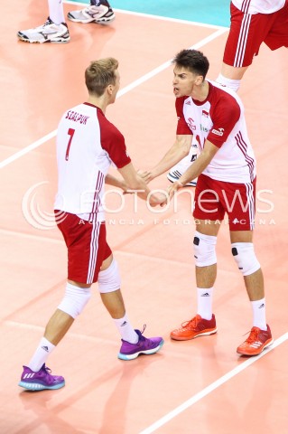  13.08.2017 KRAKOW (TAURON ARENA) <br />XV MEMORIAL HUBERTA JERZEGO WAGNERA <br />MECZ POLSKA - ROSJA ( MATCH POLAND - RUSSIA ) <br />N/Z ALEKSANDER SLIWKA ARTUR SZALPUK RADOSC EMOCJE <br /> 