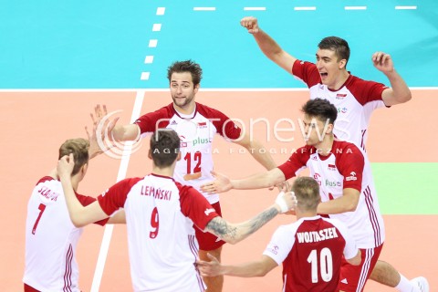  13.08.2017 KRAKOW (TAURON ARENA) <br />XV MEMORIAL HUBERTA JERZEGO WAGNERA <br />MECZ POLSKA - ROSJA ( MATCH POLAND - RUSSIA ) <br />N/Z GRZEGORZ LOMACZ LUKASZ KACZMAREK ALEKSANDER SLIWKA RADOSC EMOCJE <br /> 