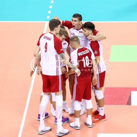  13.08.2017 KRAKOW (TAURON ARENA) <br />XV MEMORIAL HUBERTA JERZEGO WAGNERA <br />MECZ POLSKA - ROSJA ( MATCH POLAND - RUSSIA ) <br />N/Z LUKASZ KACZMAREK ALEKSANDER SLIWKA RADOSC EMOCJE <br /> 