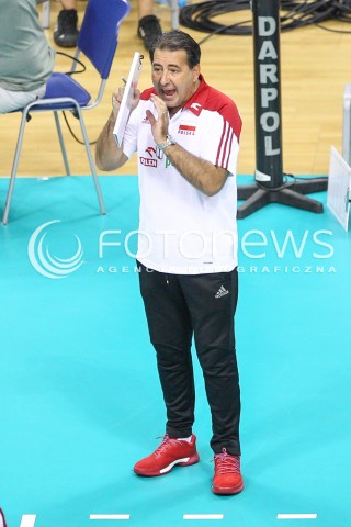  13.08.2017 KRAKOW (TAURON ARENA) <br />XV MEMORIAL HUBERTA JERZEGO WAGNERA <br />MECZ POLSKA - ROSJA ( MATCH POLAND - RUSSIA ) <br />N/Z FERDINANDO DE GIORGI - I TRENER ( HEAD COACH ) SYLWETKA <br /> 