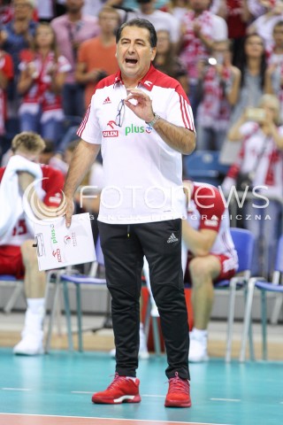  13.08.2017 KRAKOW (TAURON ARENA) <br />XV MEMORIAL HUBERTA JERZEGO WAGNERA <br />MECZ POLSKA - ROSJA ( MATCH POLAND - RUSSIA ) <br />N/Z FERDINANDO DE GIORGI - I TRENER ( HEAD COACH ) SYLWETKA <br /> 