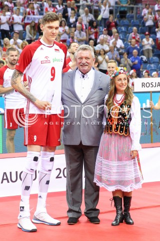  13.08.2017 KRAKOW (TAURON ARENA) <br />XV MEMORIAL HUBERTA JERZEGO WAGNERA <br />MECZ POLSKA - ROSJA ( MATCH POLAND - RUSSIA ) <br />N/Z BARTLOMIEJ LEMANSKI - NAJLEPSZY BLOKUJACY NAGRODA<br /> 