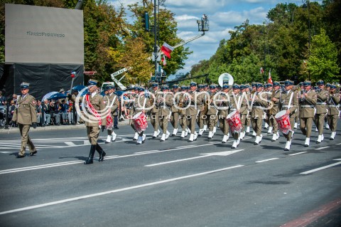  15.08.2016 WARSZAWA <br />OBCHODY SWIETA WOJSKA POLSKIEGO UROCZYSTOSCI PANSTWOWE <br />N/Z ORKIESTRA WOJSKOWA DEFILADA<br /> 