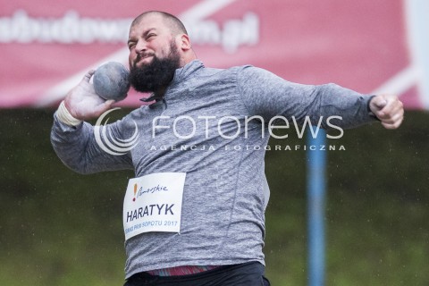  16.08.2017 SOPOT<br />XX. GRAND PRIX SOPOTU IM. JANUSZA SIDLY W LEKKOATLETYCE - PCHNIECIE KULA<br />N/Z MICHAL HARATYK<br /> 
