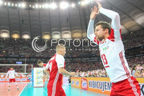  24.08.2017 WARSZAWA ( STADION NARODOWY ) <br />MISTRZOSTWA EUROPY W SIATKOWCE MEZCZYZN LOTTO EUROVOLLEY POLAND 2017 ( European Volleyball Championship ) <br />MECZ POLSKA - SERBIA ( Match Poland - Serbia ) <br />N/Z MICHAL KUBIAK SYLWETKA <br /> 