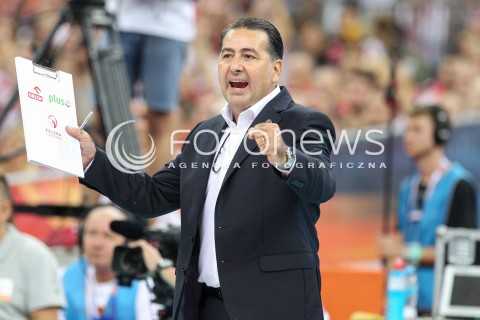  24.08.2017 WARSZAWA ( STADION NARODOWY ) <br />MISTRZOSTWA EUROPY W SIATKOWCE MEZCZYZN LOTTO EUROVOLLEY POLAND 2017 ( European Volleyball Championship ) <br />MECZ POLSKA - SERBIA ( Match Poland - Serbia ) <br />N/Z FERDINANDO DE GIORGI - I TRENER ( HEAD COACH ) SYLWETKA RADOSC EMOCJE <br /> 