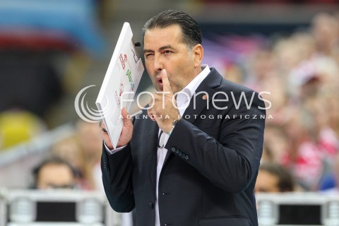  24.08.2017 WARSZAWA ( STADION NARODOWY ) <br />MISTRZOSTWA EUROPY W SIATKOWCE MEZCZYZN LOTTO EUROVOLLEY POLAND 2017 ( European Volleyball Championship ) <br />MECZ POLSKA - SERBIA ( Match Poland - Serbia ) <br />N/Z FERDINANDO DE GIORGI - I TRENER ( HEAD COACH ) SYLWETKA <br /> 