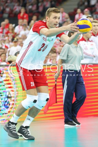  24.08.2017 WARSZAWA ( STADION NARODOWY ) <br />MISTRZOSTWA EUROPY W SIATKOWCE MEZCZYZN LOTTO EUROVOLLEY POLAND 2017 ( European Volleyball Championship ) <br />MECZ POLSKA - SERBIA ( Match Poland - Serbia ) <br />N/Z MATEUSZ BIENIEK SYLWETKA <br /> 