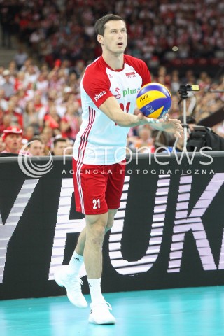 24.08.2017 WARSZAWA ( STADION NARODOWY ) <br />MISTRZOSTWA EUROPY W SIATKOWCE MEZCZYZN LOTTO EUROVOLLEY POLAND 2017 ( European Volleyball Championship ) <br />MECZ POLSKA - SERBIA ( Match Poland - Serbia ) <br />N/Z RAFAL BUSZEK SYLWETKA <br /> 