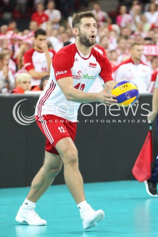  24.08.2017 WARSZAWA ( STADION NARODOWY ) <br />MISTRZOSTWA EUROPY W SIATKOWCE MEZCZYZN LOTTO EUROVOLLEY POLAND 2017 ( European Volleyball Championship ) <br />MECZ POLSKA - SERBIA ( Match Poland - Serbia ) <br />N/Z GRZEGORZ LOMACZ SYLWETKA <br /> 