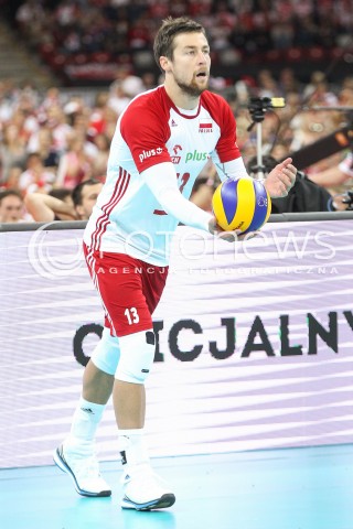  24.08.2017 WARSZAWA ( STADION NARODOWY ) <br />MISTRZOSTWA EUROPY W SIATKOWCE MEZCZYZN LOTTO EUROVOLLEY POLAND 2017 ( European Volleyball Championship ) <br />MECZ POLSKA - SERBIA ( Match Poland - Serbia ) <br />N/Z MICHAL KUBIAK SYLWETKA <br /> 