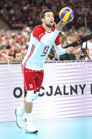  24.08.2017 WARSZAWA ( STADION NARODOWY ) <br />MISTRZOSTWA EUROPY W SIATKOWCE MEZCZYZN LOTTO EUROVOLLEY POLAND 2017 ( European Volleyball Championship ) <br />MECZ POLSKA - SERBIA ( Match Poland - Serbia ) <br />N/Z MICHAL KUBIAK SYLWETKA <br /> 