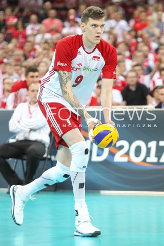  24.08.2017 WARSZAWA ( STADION NARODOWY ) <br />MISTRZOSTWA EUROPY W SIATKOWCE MEZCZYZN LOTTO EUROVOLLEY POLAND 2017 ( European Volleyball Championship ) <br />MECZ POLSKA - SERBIA ( Match Poland - Serbia ) <br />N/Z BARTLOMIEJ LEMANSKI SYLWETKA <br /> 