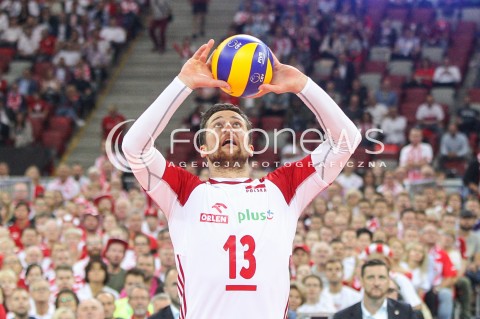  24.08.2017 WARSZAWA ( STADION NARODOWY ) <br />MISTRZOSTWA EUROPY W SIATKOWCE MEZCZYZN LOTTO EUROVOLLEY POLAND 2017 ( European Volleyball Championship ) <br />MECZ POLSKA - SERBIA ( Match Poland - Serbia ) <br />N/Z MICHAL KUBIAK SYLWETKA <br /> 