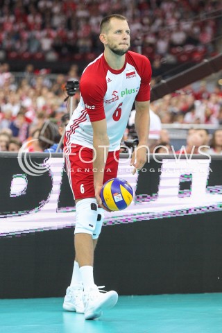  24.08.2017 WARSZAWA ( STADION NARODOWY ) <br />MISTRZOSTWA EUROPY W SIATKOWCE MEZCZYZN LOTTO EUROVOLLEY POLAND 2017 ( European Volleyball Championship ) <br />MECZ POLSKA - SERBIA ( Match Poland - Serbia ) <br />N/Z BARTOSZ KUREK SYLWETKA <br /> 