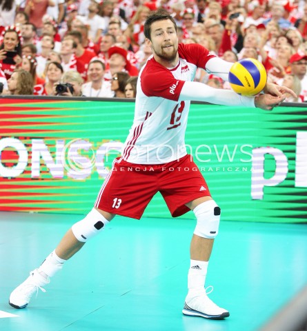  24.08.2017 WARSZAWA ( STADION NARODOWY ) <br />MISTRZOSTWA EUROPY W SIATKOWCE MEZCZYZN LOTTO EUROVOLLEY POLAND 2017 ( European Volleyball Championship ) <br />MECZ POLSKA - SERBIA ( Match Poland - Serbia ) <br />N/Z MICHAL KUBIAK SYLWETKA <br /> 