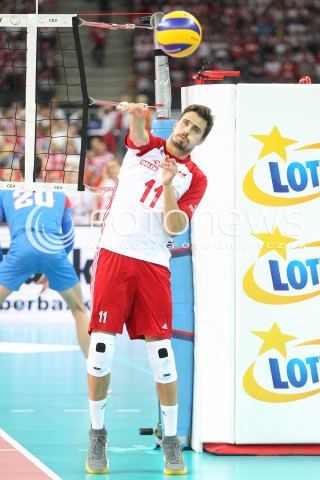  24.08.2017 WARSZAWA ( STADION NARODOWY ) <br />MISTRZOSTWA EUROPY W SIATKOWCE MEZCZYZN LOTTO EUROVOLLEY POLAND 2017 ( European Volleyball Championship ) <br />MECZ POLSKA - SERBIA ( Match Poland - Serbia ) <br />N/Z FABIAN DRZYZGA SYLWETKA <br /> 