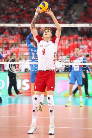  24.08.2017 WARSZAWA ( STADION NARODOWY ) <br />MISTRZOSTWA EUROPY W SIATKOWCE MEZCZYZN LOTTO EUROVOLLEY POLAND 2017 ( European Volleyball Championship ) <br />MECZ POLSKA - SERBIA ( Match Poland - Serbia ) <br />N/Z BARTLOMIEJ LEMANSKI SYLWETKA <br /> 
