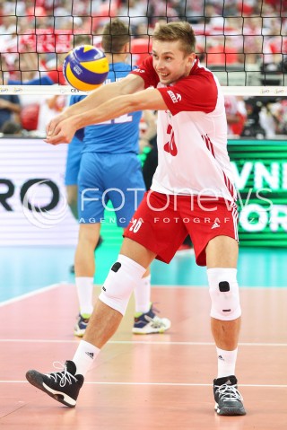  24.08.2017 WARSZAWA ( STADION NARODOWY ) <br />MISTRZOSTWA EUROPY W SIATKOWCE MEZCZYZN LOTTO EUROVOLLEY POLAND 2017 ( European Volleyball Championship ) <br />MECZ POLSKA - SERBIA ( Match Poland - Serbia ) <br />N/Z MATEUSZ BIENIEK SYLWETKA <br /> 