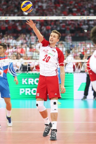  24.08.2017 WARSZAWA ( STADION NARODOWY ) <br />MISTRZOSTWA EUROPY W SIATKOWCE MEZCZYZN LOTTO EUROVOLLEY POLAND 2017 ( European Volleyball Championship ) <br />MECZ POLSKA - SERBIA ( Match Poland - Serbia ) <br />N/Z MATEUSZ BIENIEK SYLWETKA <br /> 