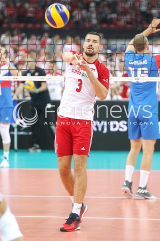  24.08.2017 WARSZAWA ( STADION NARODOWY ) <br />MISTRZOSTWA EUROPY W SIATKOWCE MEZCZYZN LOTTO EUROVOLLEY POLAND 2017 ( European Volleyball Championship ) <br />MECZ POLSKA - SERBIA ( Match Poland - Serbia ) <br />N/Z DAWID KONARSKI SYLWETKA <br /> 