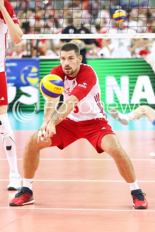  24.08.2017 WARSZAWA ( STADION NARODOWY ) <br />MISTRZOSTWA EUROPY W SIATKOWCE MEZCZYZN LOTTO EUROVOLLEY POLAND 2017 ( European Volleyball Championship ) <br />MECZ POLSKA - SERBIA ( Match Poland - Serbia ) <br />N/Z DAWID KONARSKI SYLWETKA <br /> 