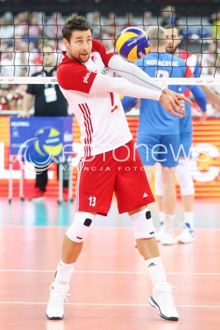  24.08.2017 WARSZAWA ( STADION NARODOWY ) <br />MISTRZOSTWA EUROPY W SIATKOWCE MEZCZYZN LOTTO EUROVOLLEY POLAND 2017 ( European Volleyball Championship ) <br />MECZ POLSKA - SERBIA ( Match Poland - Serbia ) <br />N/Z MICHAL KUBIAK SYLWETKA <br /> 