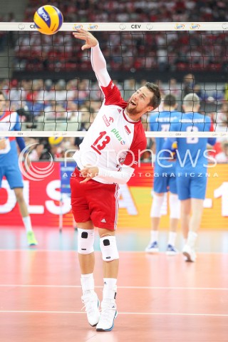  24.08.2017 WARSZAWA ( STADION NARODOWY ) <br />MISTRZOSTWA EUROPY W SIATKOWCE MEZCZYZN LOTTO EUROVOLLEY POLAND 2017 ( European Volleyball Championship ) <br />MECZ POLSKA - SERBIA ( Match Poland - Serbia ) <br />N/Z MICHAL KUBIAK SYLWETKA <br /> 