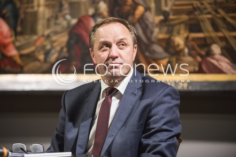  24.08.2017 GDANSK<br />KONFERENCJA PRASOWA POSWIECONA PROJEKTOWI SAD OSTATECZNY HANSA MEMLINGA W MUZEUM NARODOWYM W GDANSKU<br />N/Z MIECZYSLAW STRUK<br /> 