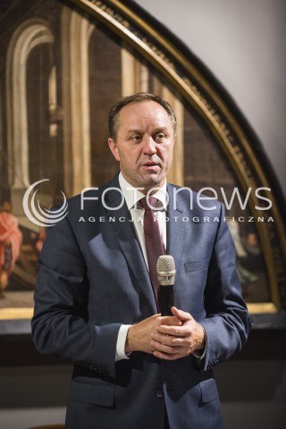  24.08.2017 GDANSK<br />KONFERENCJA PRASOWA POSWIECONA PROJEKTOWI SAD OSTATECZNY HANSA MEMLINGA W MUZEUM NARODOWYM W GDANSKU<br />N/Z MIECZYSLAW STRUK<br /> 