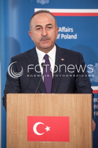  25.08.2017 WARSZAWA<br />KONFERENCJA MINISTROW SPRAW ZAGRANICZNYCH POLSKI RUMUNII I TURCJI PO SPOTKANIU NATO<br />N/Z TEODOR MELESCANU<br /> 