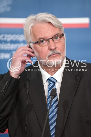  25.08.2017 WARSZAWA<br />KONFERENCJA MINISTROW SPRAW ZAGRANICZNYCH POLSKI RUMUNII I TURCJI PO SPOTKANIU NATO<br />N/Z WITOLD WASZCZYKOWSKI<br /> 