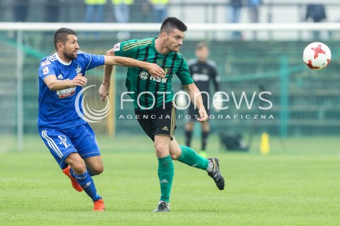  26.08.2017 STALOWA WOLA<br />PILKA NOZNA - II LIGA - 6. KOLEJKA<br />MECZ STAL STALOWA WOLA - LKS LODZ <br />N/Z PRZEMYSLAW KOCOT STEPAN HIRSKYJ<br /> 