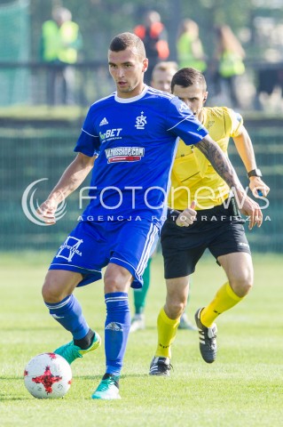  26.08.2017 STALOWA WOLA<br />PILKA NOZNA - II LIGA - 6. KOLEJKA<br />MECZ STAL STALOWA WOLA - LKS LODZ <br />N/Z MAKSYMILIAN ROZWANDOWICZ SYLWETKA <br /> 