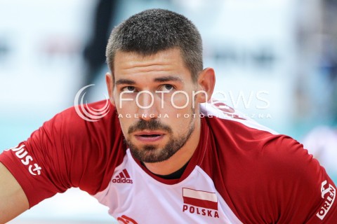  30.08.2017 KRAKOW ( TAURON ARENA ) <br />MISTRZOSTWA EUROPY W SIATKOWCE MEZCZYZN LOTTO EUROVOLLEY POLAND 2017 ( European Volleyball Championship ) <br />BARAZE ( Playoff Phase )<br />MECZ POLSKA - SLOWENIA ( Match Poland - Slovenia ) <br />N/Z DAWID KONARSKI SYLWETKA GLOWKA PORTRET SYLWETKA <br /> 