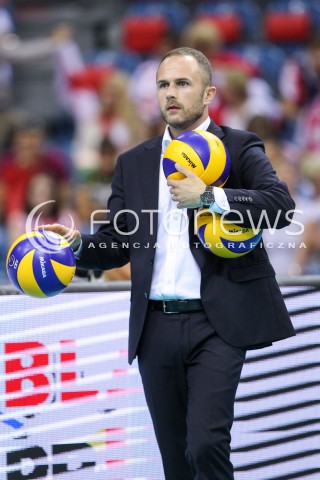  30.08.2017 KRAKOW ( TAURON ARENA ) <br />MISTRZOSTWA EUROPY W SIATKOWCE MEZCZYZN LOTTO EUROVOLLEY POLAND 2017 ( European Volleyball Championship ) <br />BARAZE ( Playoff Phase )<br />MECZ POLSKA - SLOWENIA ( Match Poland - Slovenia ) <br />N/Z OSKAR KACZMARCZYK SYLWETKA <br /> 