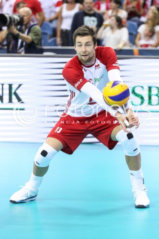  30.08.2017 KRAKOW ( TAURON ARENA ) <br />MISTRZOSTWA EUROPY W SIATKOWCE MEZCZYZN LOTTO EUROVOLLEY POLAND 2017 ( European Volleyball Championship ) <br />BARAZE ( Playoff Phase )<br />MECZ POLSKA - SLOWENIA ( Match Poland - Slovenia ) <br />N/Z MICHAL KUBIAK SYLWETKA <br /> 