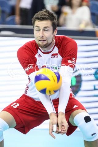  30.08.2017 KRAKOW ( TAURON ARENA ) <br />MISTRZOSTWA EUROPY W SIATKOWCE MEZCZYZN LOTTO EUROVOLLEY POLAND 2017 ( European Volleyball Championship ) <br />BARAZE ( Playoff Phase )<br />MECZ POLSKA - SLOWENIA ( Match Poland - Slovenia ) <br />N/Z MICHAL KUBIAK SYLWETKA <br /> 