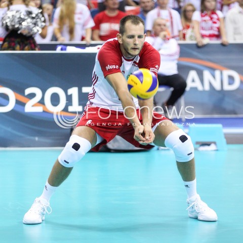  30.08.2017 KRAKOW ( TAURON ARENA ) <br />MISTRZOSTWA EUROPY W SIATKOWCE MEZCZYZN LOTTO EUROVOLLEY POLAND 2017 ( European Volleyball Championship ) <br />BARAZE ( Playoff Phase )<br />MECZ POLSKA - SLOWENIA ( Match Poland - Slovenia ) <br />N/Z BARTOSZ KUREK SYLWETKA <br /> 